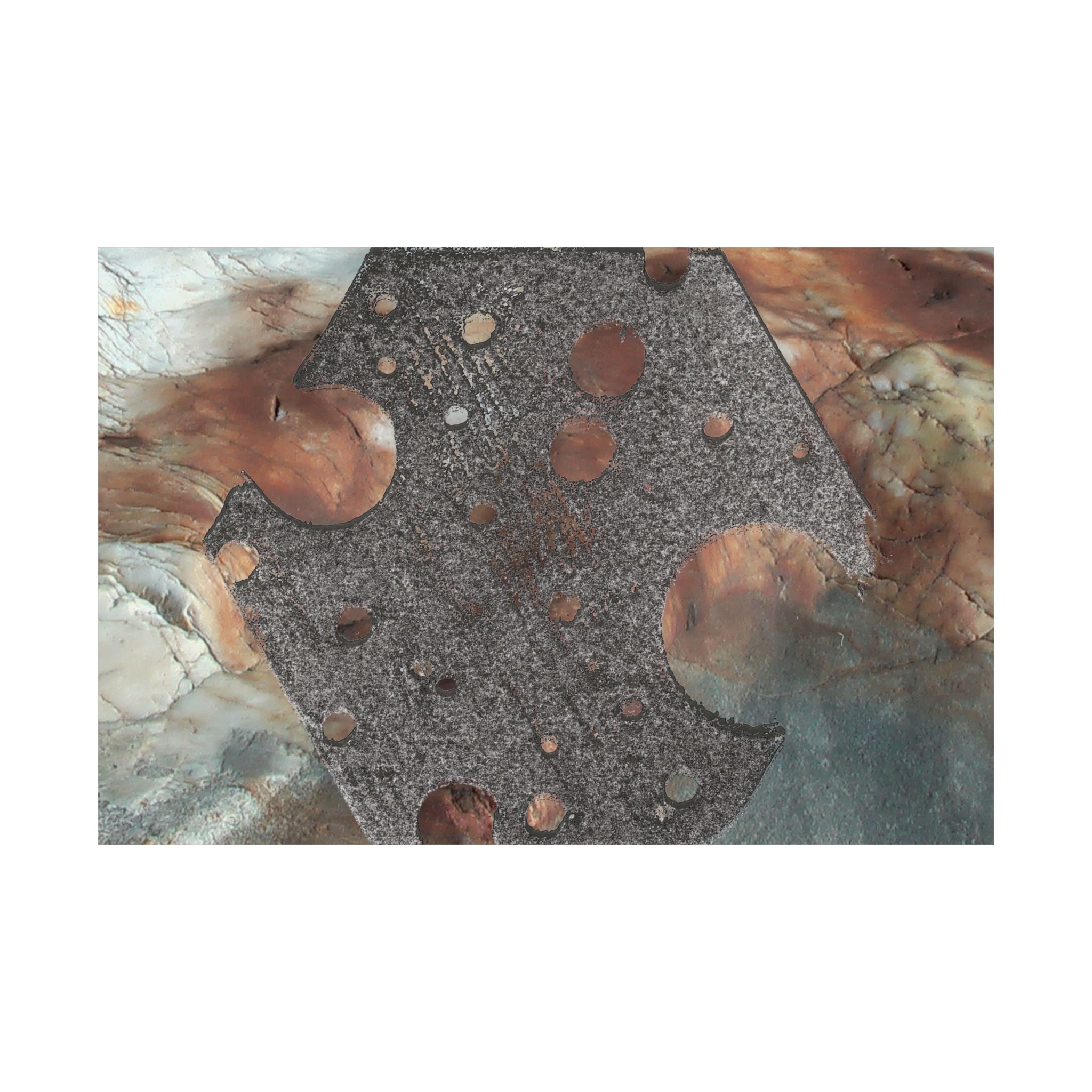 Abstracte poster met geologische textuur — Matte horizontale kunstprint 