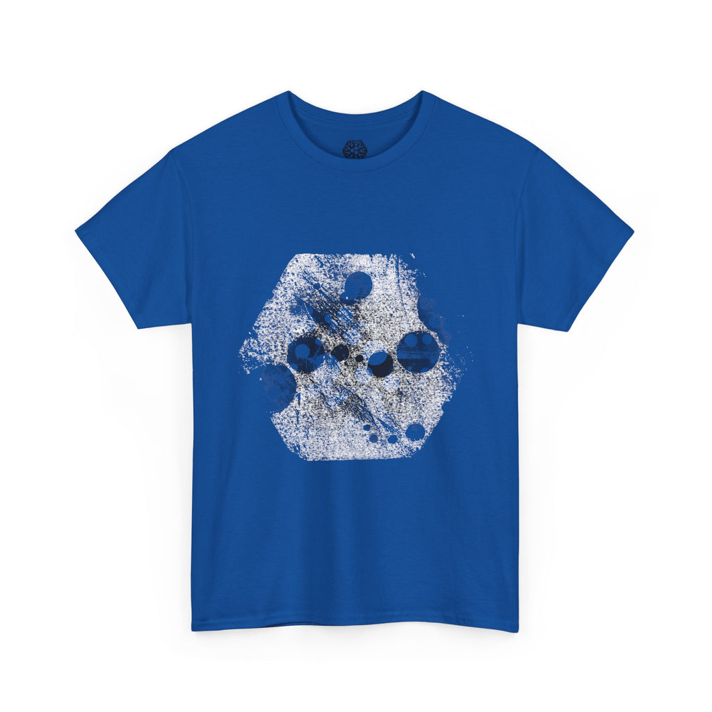Hex Moon Graphic Tee Design Hex32 — Distressed Space Cheese Vintage Astronomy T-Shirt