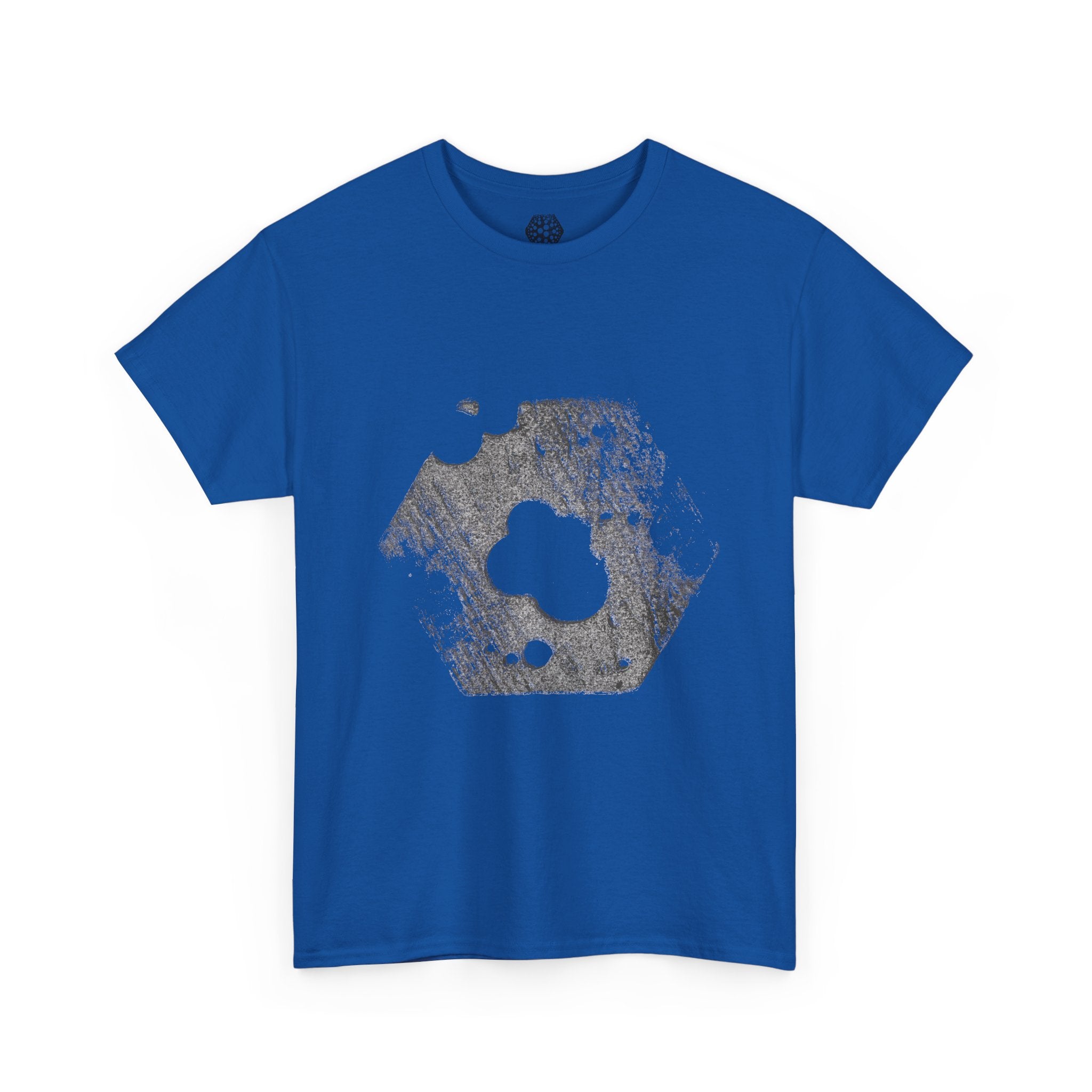 Hexagon Circles Graphic Tee — Digital Manual Print Art