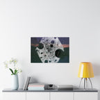 Abstract Moon Crater Matte Horizontal Poster — Surreal Celestial Art Print