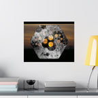 Abstract Hexagon Sunset Matte Horizontal Poster