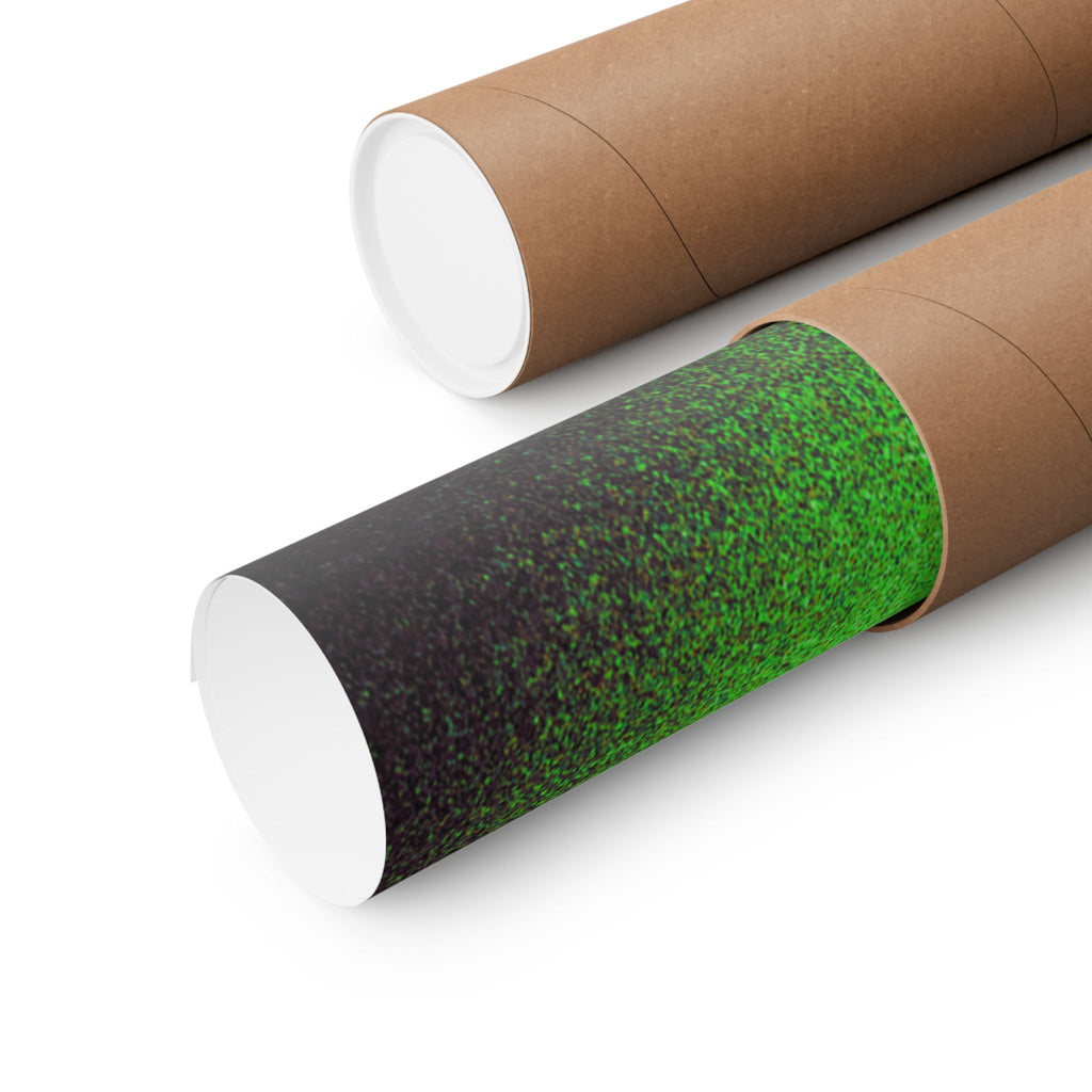Abstract Neon Green Art Poster — Matte Horizontal Wall Print