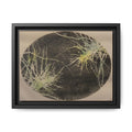 Framed Matte Canvas Art, no 22 — Twin Tree Wood-Carving Reproduction (Black, Casual Gold & Pale Oyster)