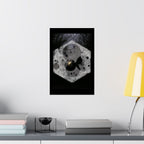 Matte Vertical Poster — Abstract Moon Hexagon Art