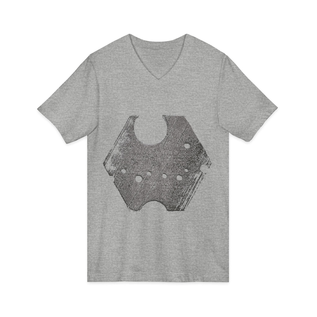 Hex Moon Graphic Tee Design Hex06— Distressed Space Cheese Vintage Astronomy V-Neck T-Shirt
