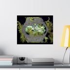 Abstracte poster met organische textuur en matte afwerking | Horizontale wanddecoratie, geïnspireerd op de natuur 