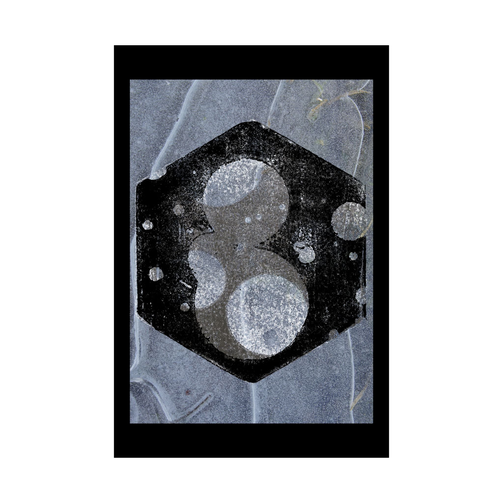 Abstract Geometric Hexagon Poster — Matte Vertical Wall Art