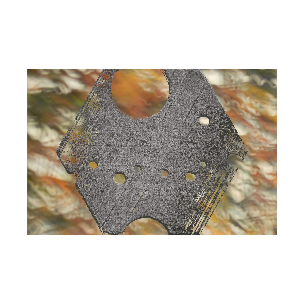Abstract Geometric Texture Matte Horizontal Poster | Industrial Moon Art