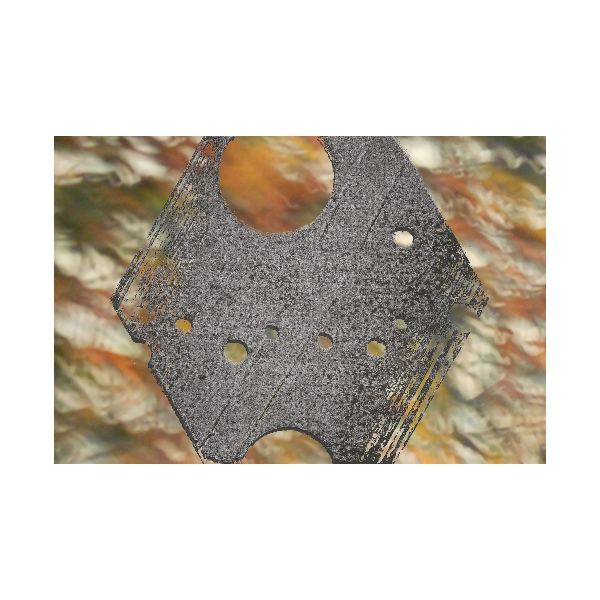 Abstracte geometrische textuur, matte horizontale poster | Industriële maankunst 