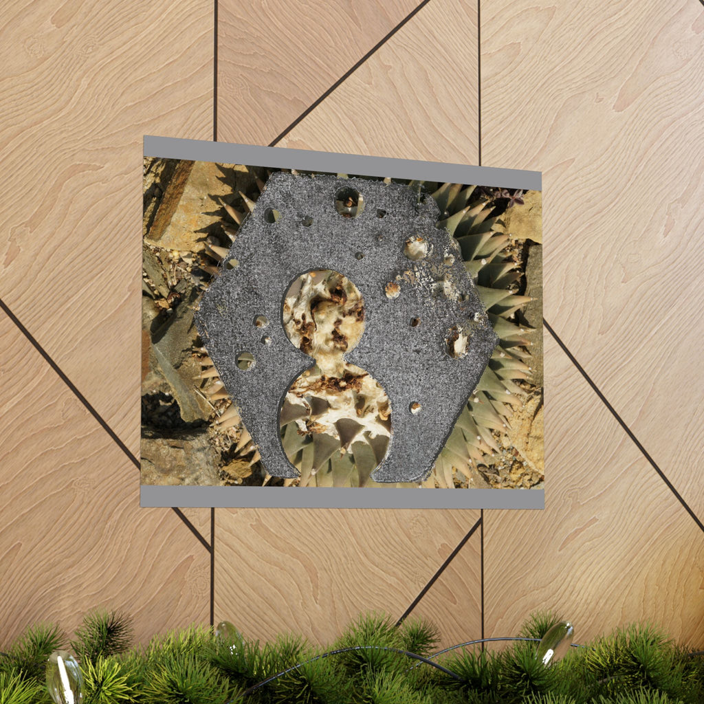 Abstract Geode Collage Matte Horizontal Poster | Mineral Texture Wall Art
