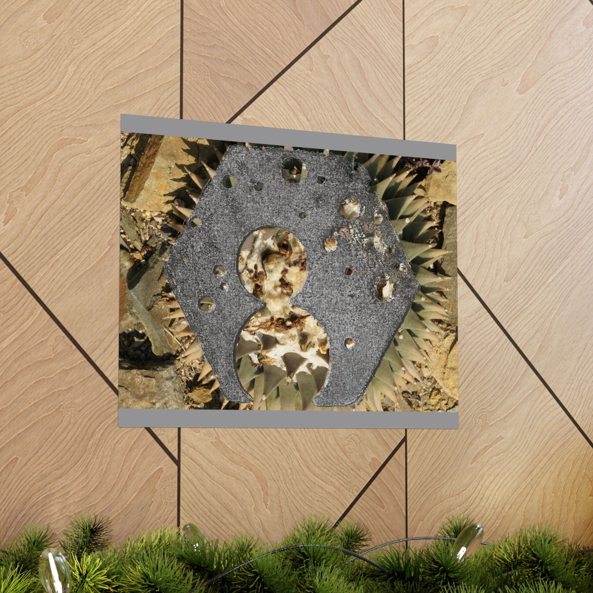 Abstract Geode Collage Matte Horizontal Poster | Mineral Texture Wall Art