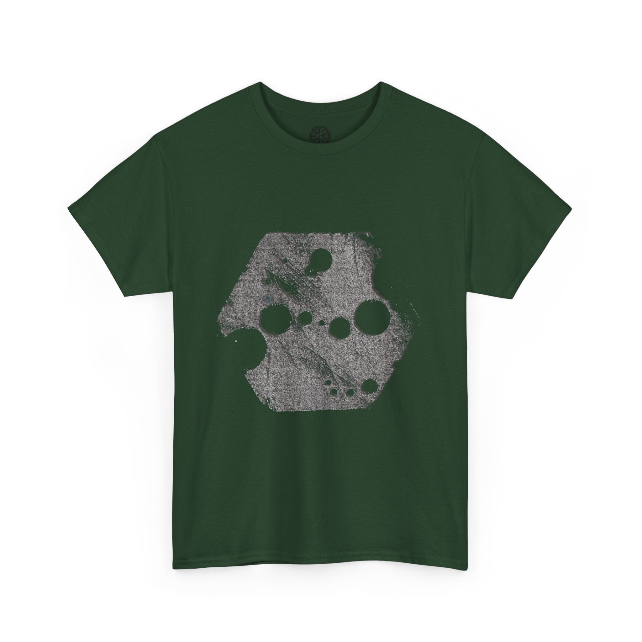 Hexagon Circles Graphic Tee — Digital Manual Print Art