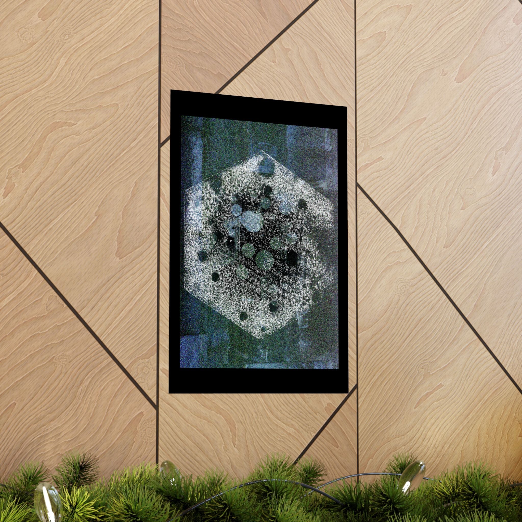 Abstract Cosmic Hex Poster — Matte Vertical Wall Art