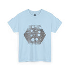 Hexagon Circles Graphic Tee — Digital Manual Print Art