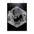 Verticale poster — Abstracte maan zeshoek kunst 
