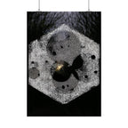 Verticale poster — Abstracte maan zeshoek kunst 