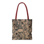 Abstract Marble Pattern Tote Bag — Neutral Honeycomb Bubble Design