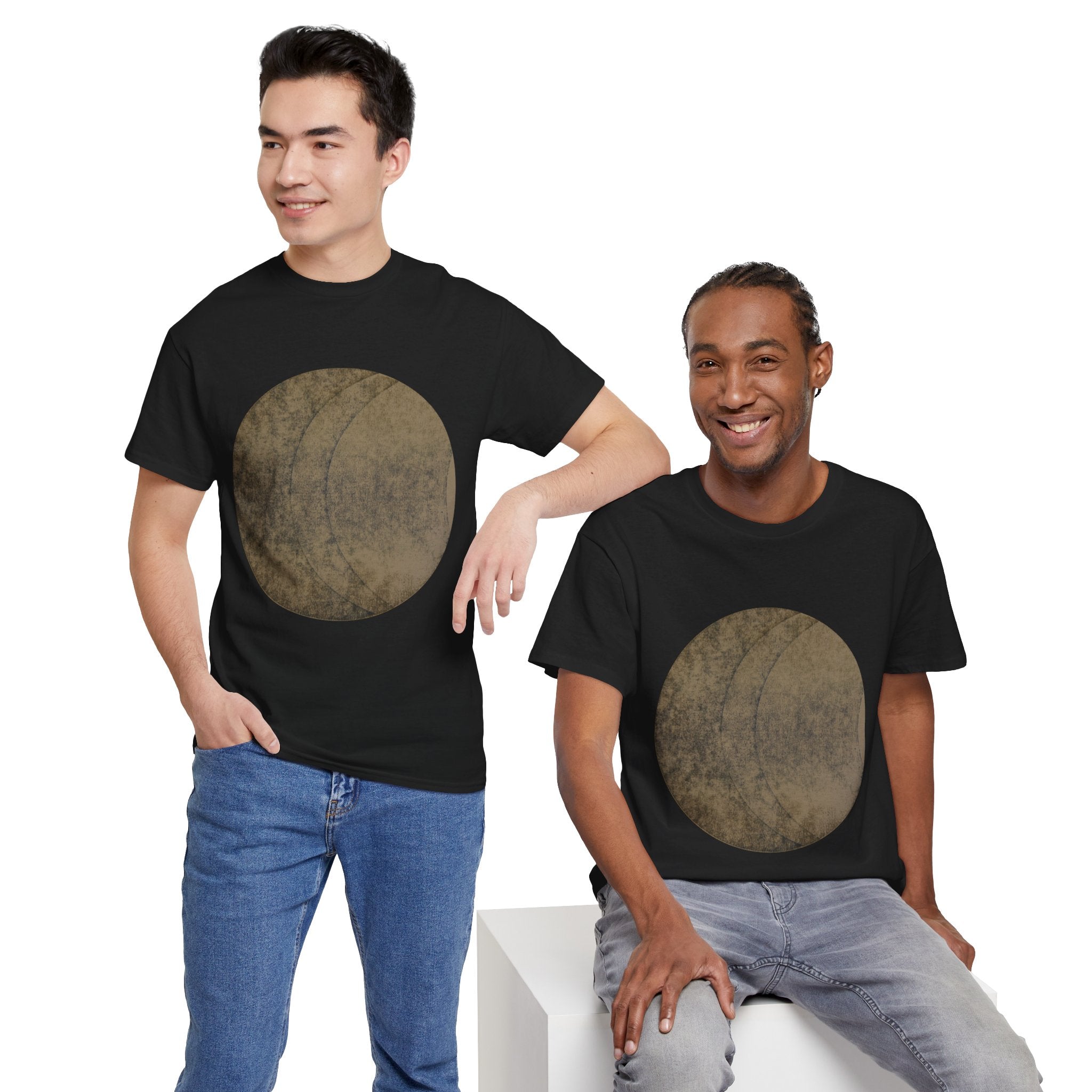 Vintage Moon Graphic Tee – Distressed Celestial Shirt