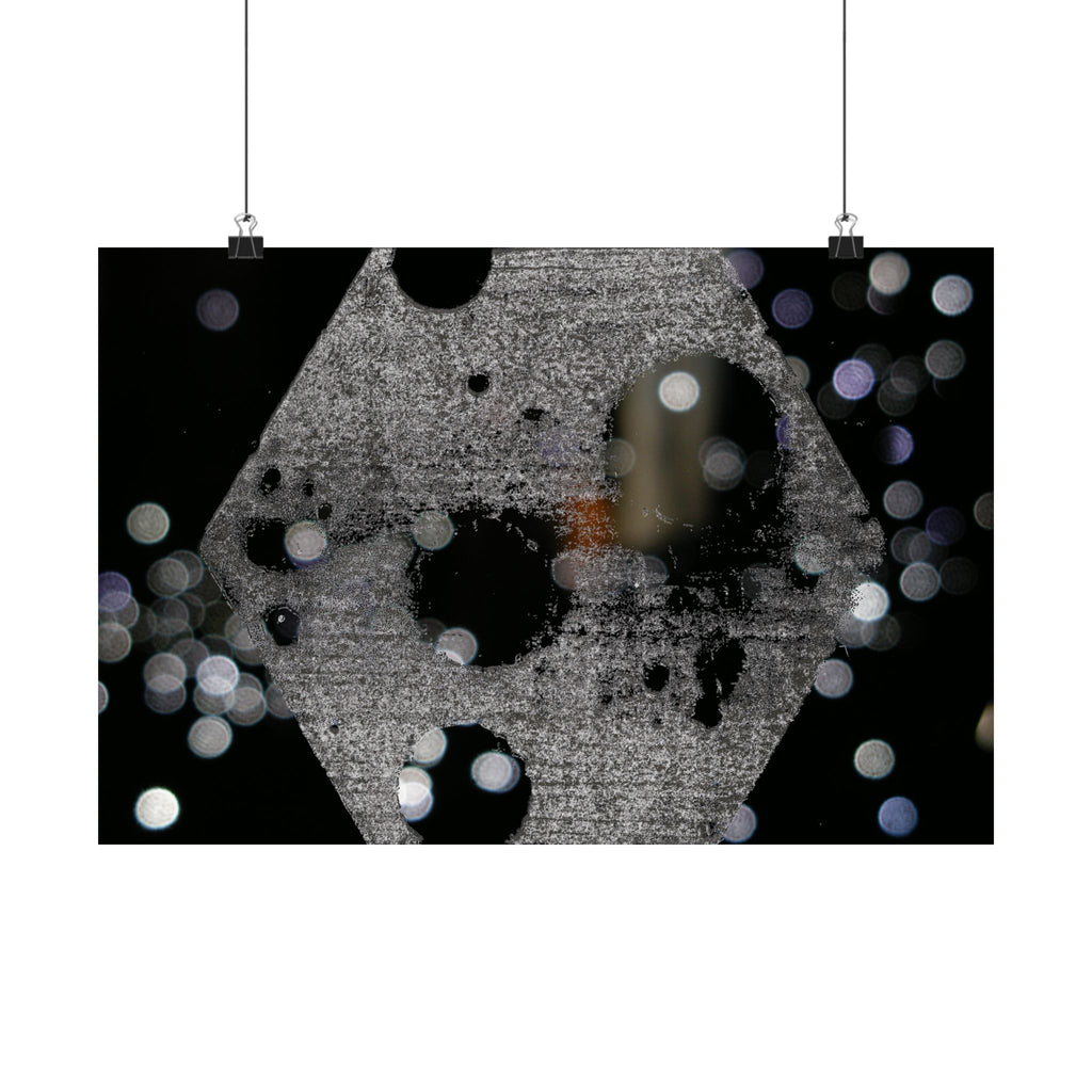 Nachtlampjes Abstracte Zeshoek Bokeh Matte Poster 