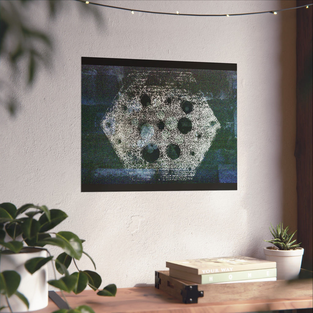 Abstracte maanzeshoek poster — Matte horizontale wanddecoratie 