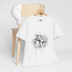 Hex Moon Graphic Tee Design Hex32 — Distressed Space Cheese Vintage Astronomy T-Shirt