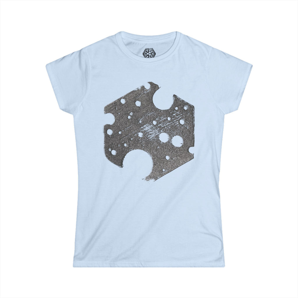 Women's T-Shirt — Vintage Grunge Cheese Slice Graphic Tee