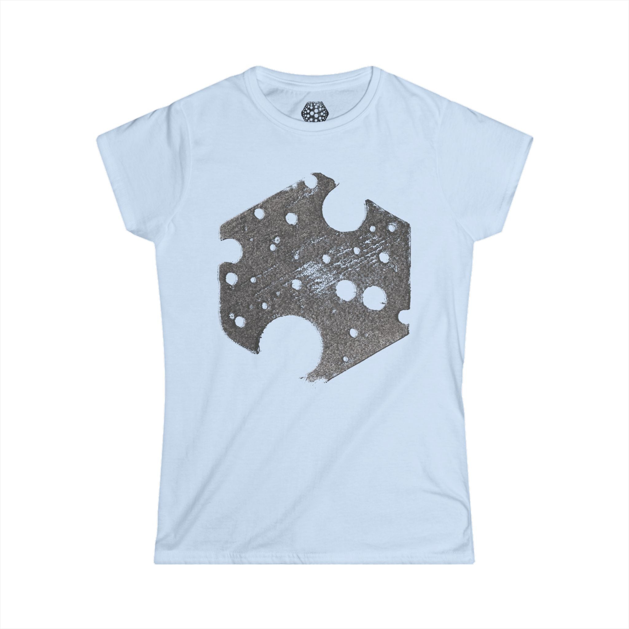 Dames T-shirt — Vintage Grunge Cheese Slice Graphic Tee 