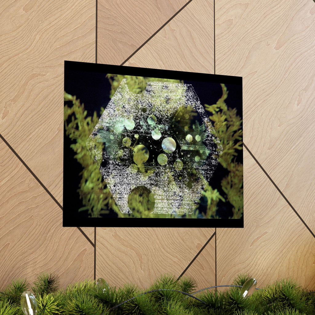 Abstract Green Geometry Matte Poster — Horizontal Wall Art