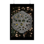 Hexagonal Orb Abstract Matte Vertical Poster | Geometric Space Art