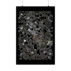 Abstract Black Bubble Matte Poster — Modern Geometric Wall Art