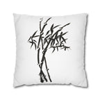 Bamboo Ink Sumi‑Style Square Pillowcase