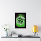 Abstract Green Hexagon Poster — Matte Vertical Wall Art