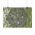 Geometric Hexagon Cutout Art Poster | Horizontal Poster