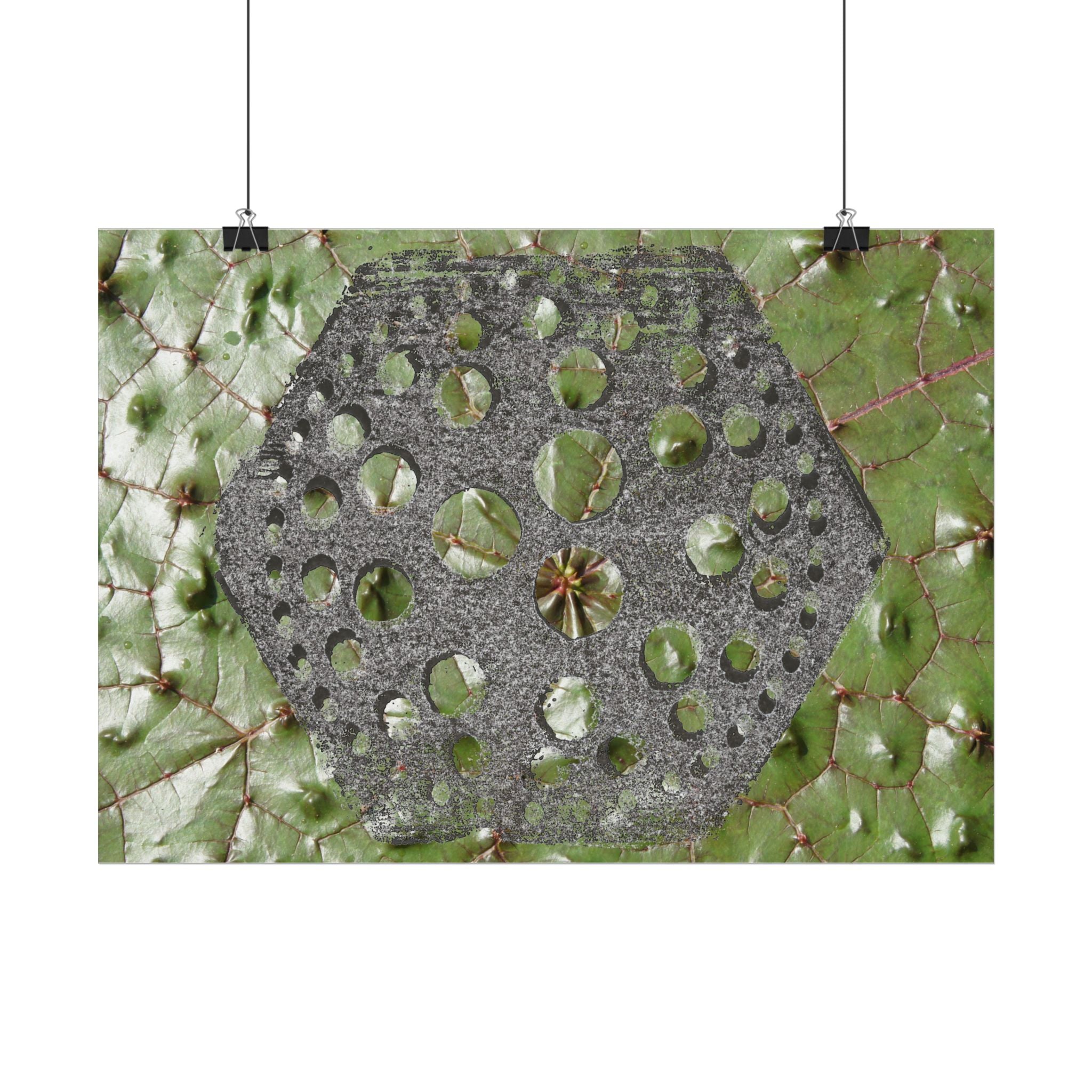 Geometrische zeshoekige uitgesneden kunstposter | Horizontale poster 