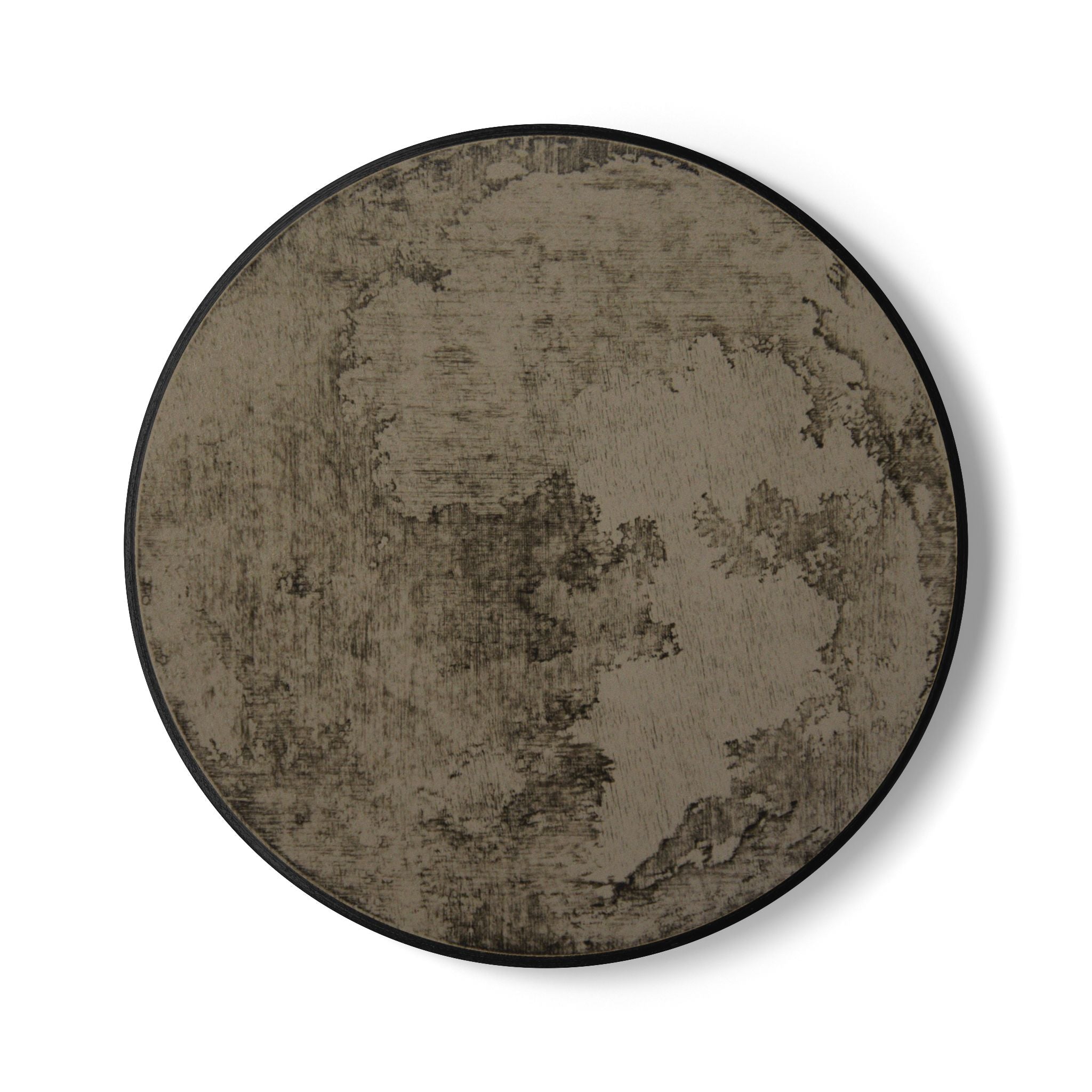 Abstract Rustic Ceramic Coaster — Earth Tone Vintage Texture Drink Protector