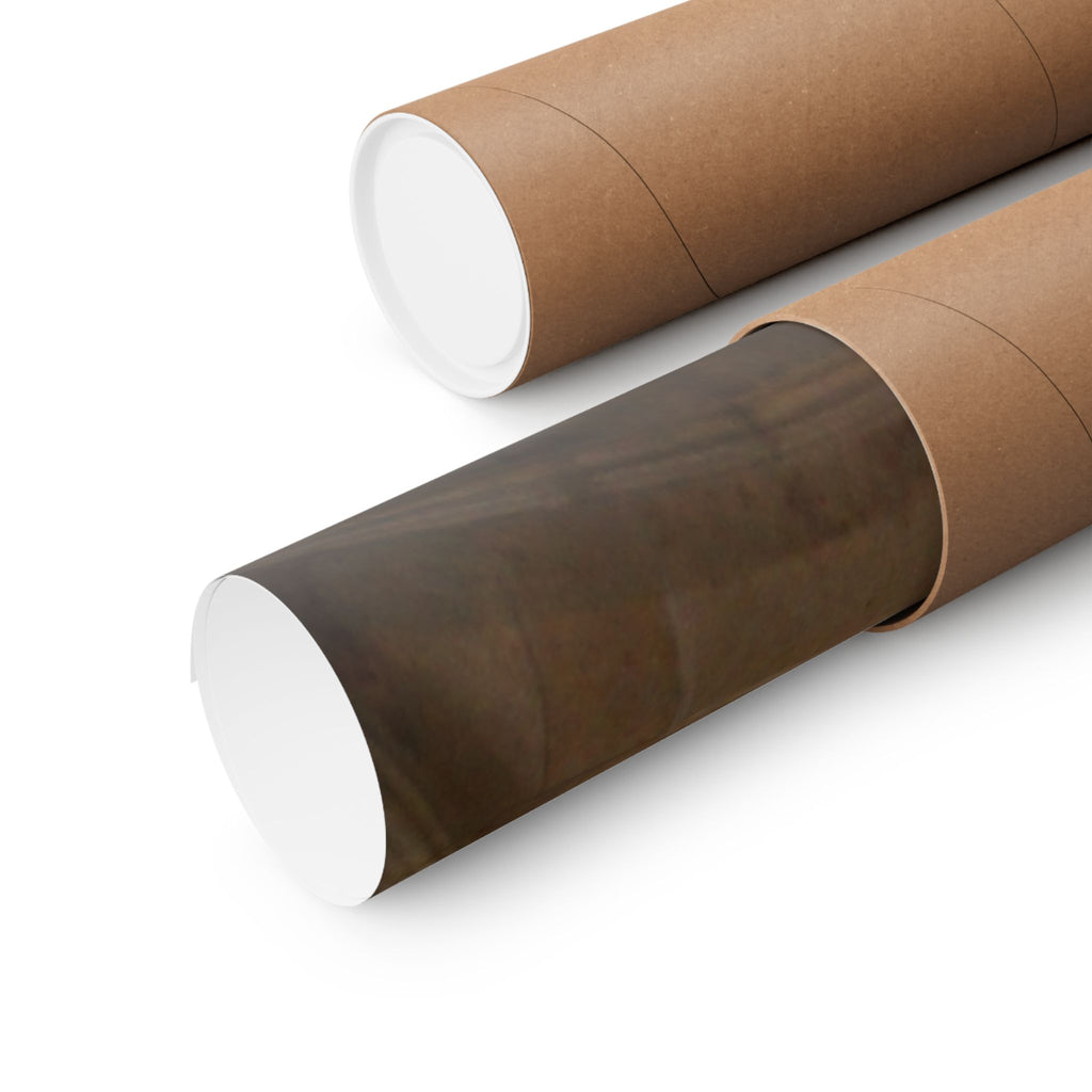 Matte horizontale poster — Horizontale kunst met metalen textuur van een kathedraalplafond 