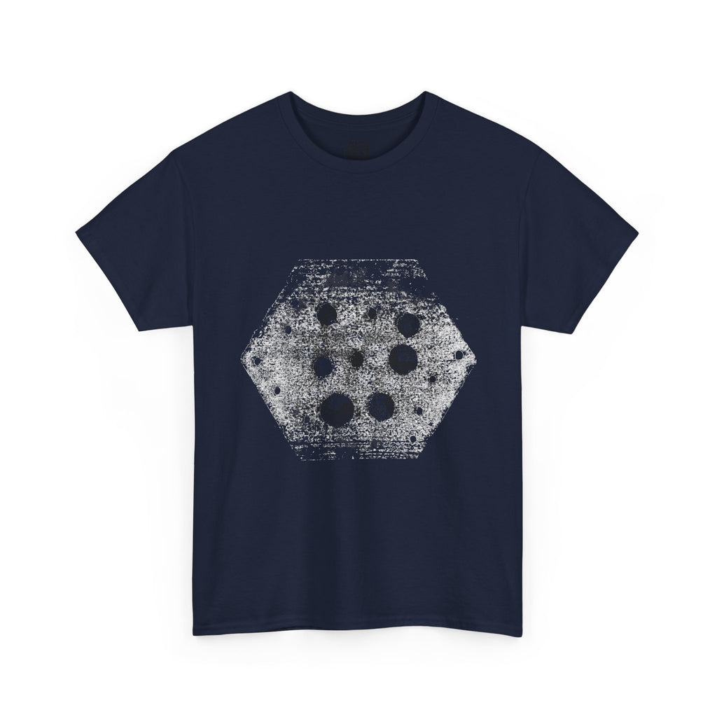 Hex Moon Graphic Tee Design Hex33 — Distressed Space Cheese Vintage Astronomy T-Shirt