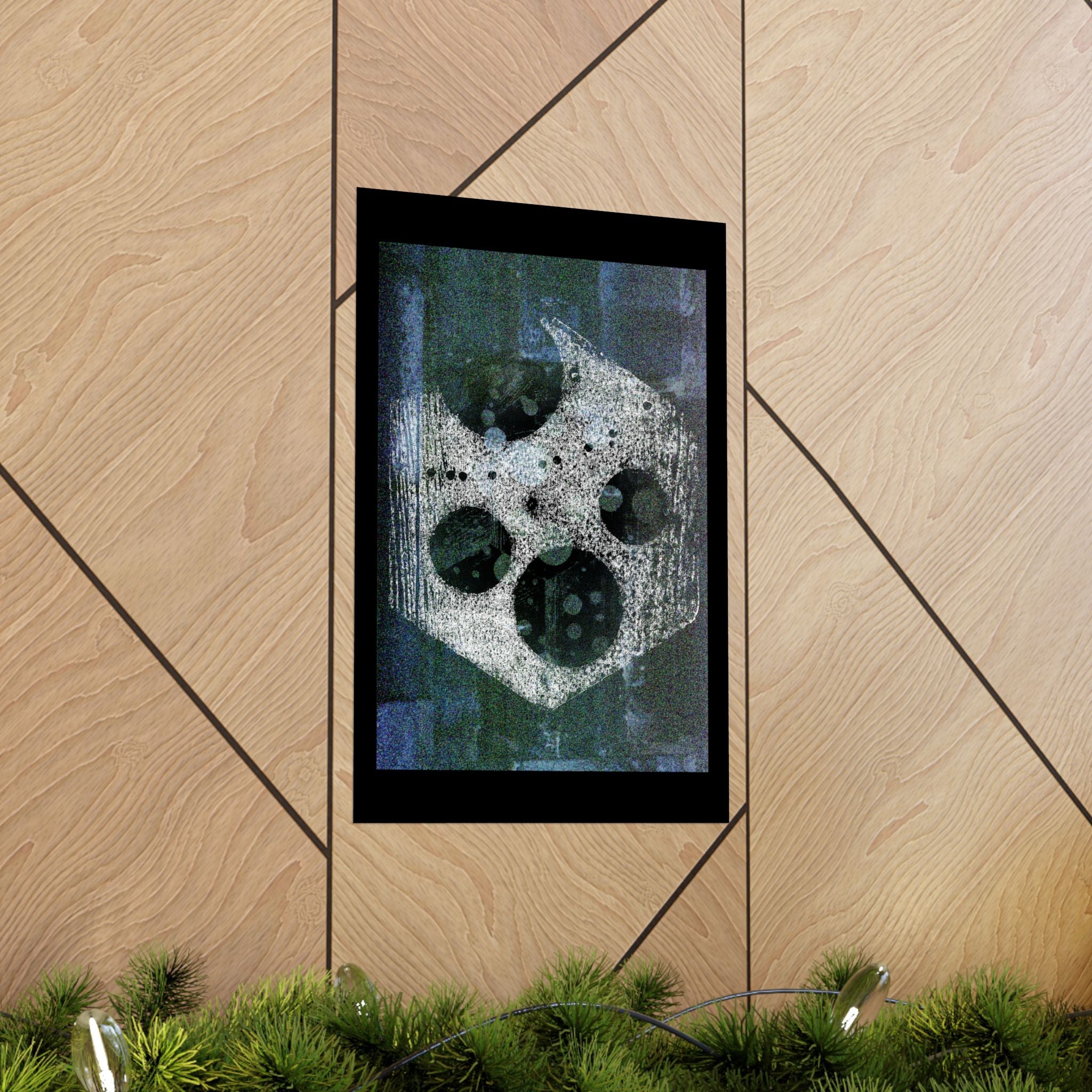 Abstract Celestial Texture Poster — Matte Vertical Wall Art