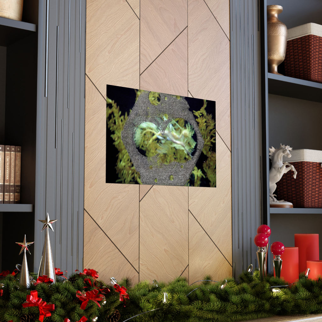 Abstracte poster met organische textuur en matte afwerking | Horizontale wanddecoratie, geïnspireerd op de natuur 