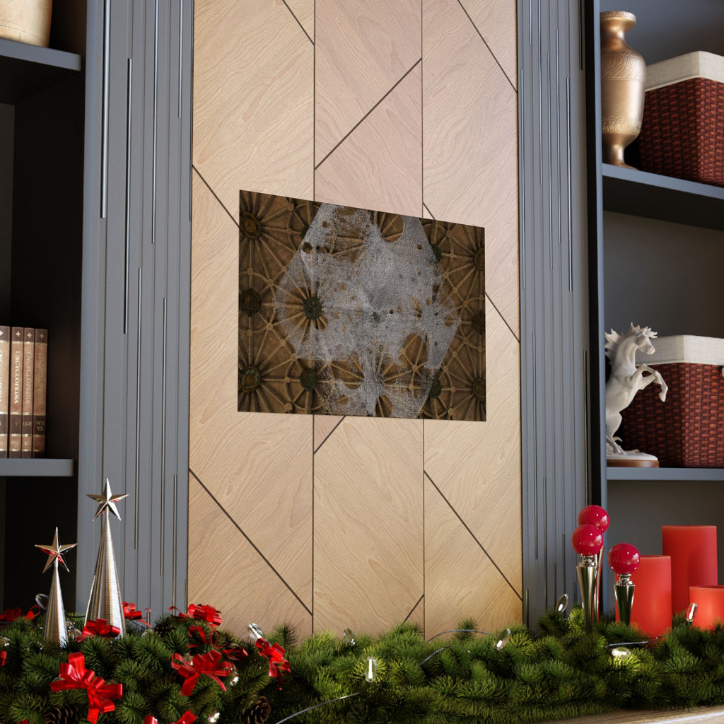 Matte horizontale poster — Kunstprint van een gotisch plafond 