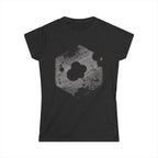 Women's T-Shirt — Distressed Hexagon Moon Graphic Tee