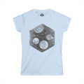Women's Tee — Vintage Space Hexagon Moon Graphic