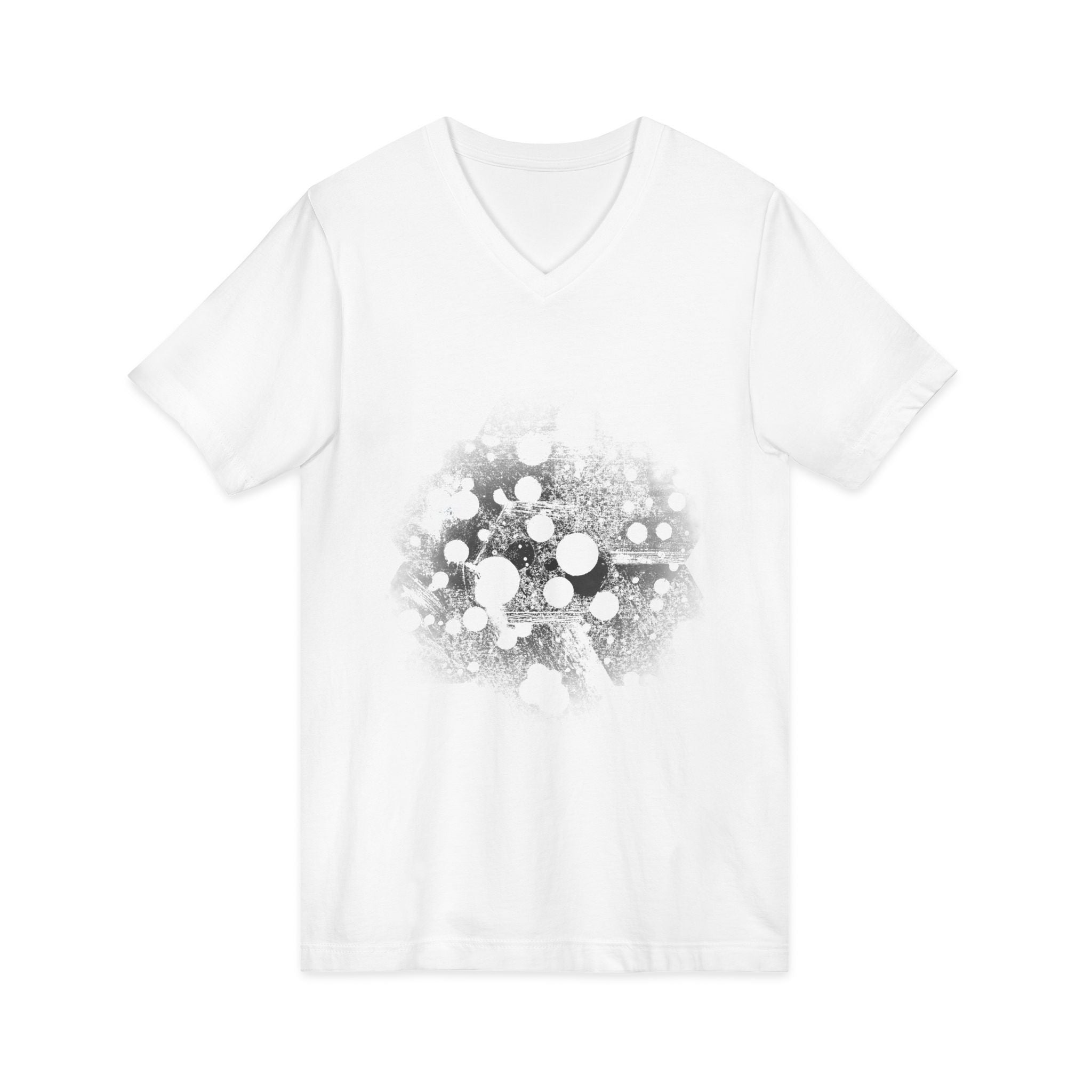 Hex Moon Graphic Tee Design Hex32 — Distressed Space Cheese Vintage Astronomy V-Neck T-Shirt