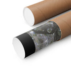 Abstracte zeshoekige bubbelposter met matte afwerking — Geometrische metallic wanddecoratie 