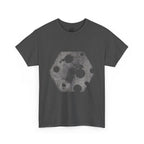 Hexagon Circles Graphic Tee — Digital Manual Print Art