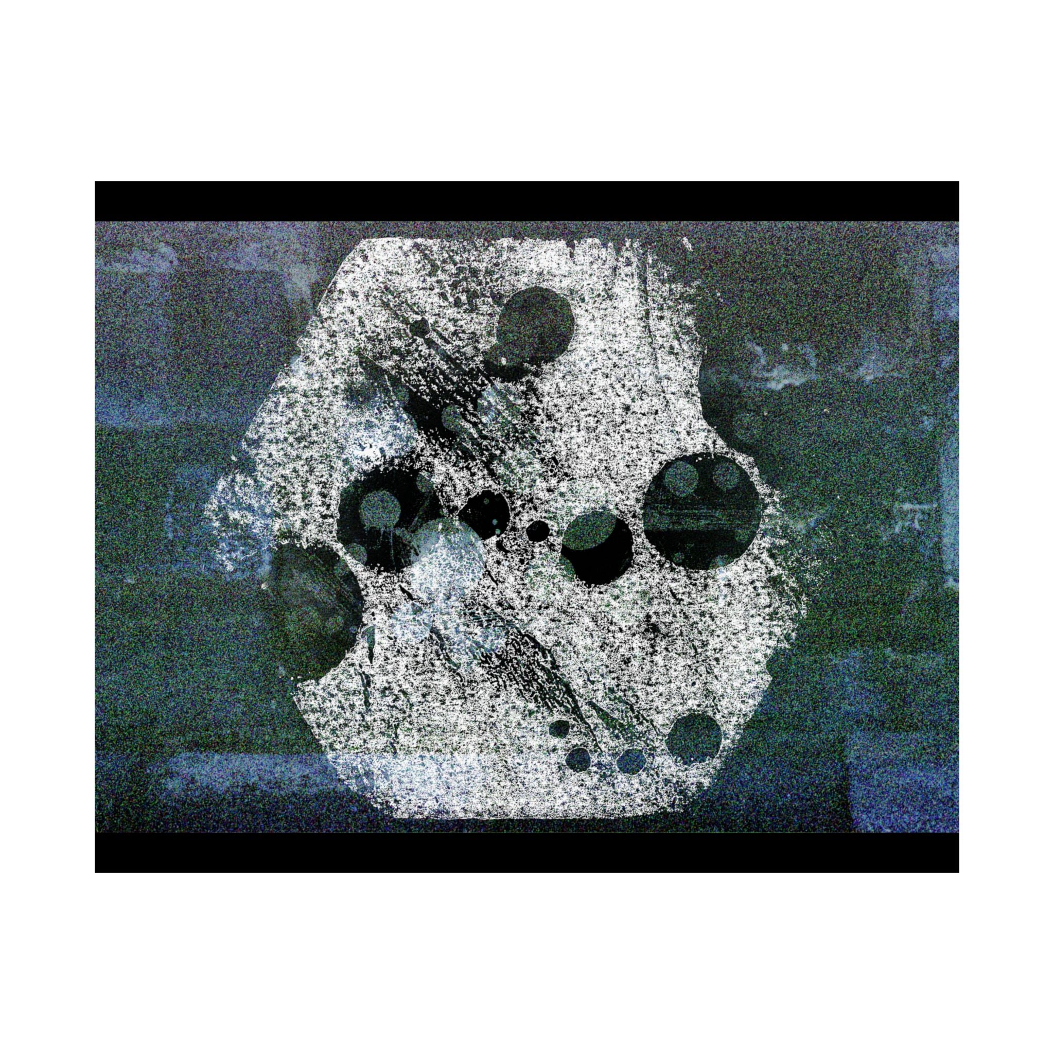 Abstract Moon Crater Matte Poster — Horizontal Wall Art