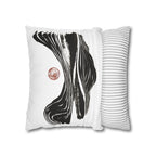 Abstract Zen Brushstroke Pillowcase — Minimalist Black & White Decorative Pillow