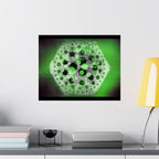 Abstract Hexagon Green Poster – Matte Horizontal Wall Art