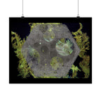 Abstract Botanical Moon Matte Horizontal Poster