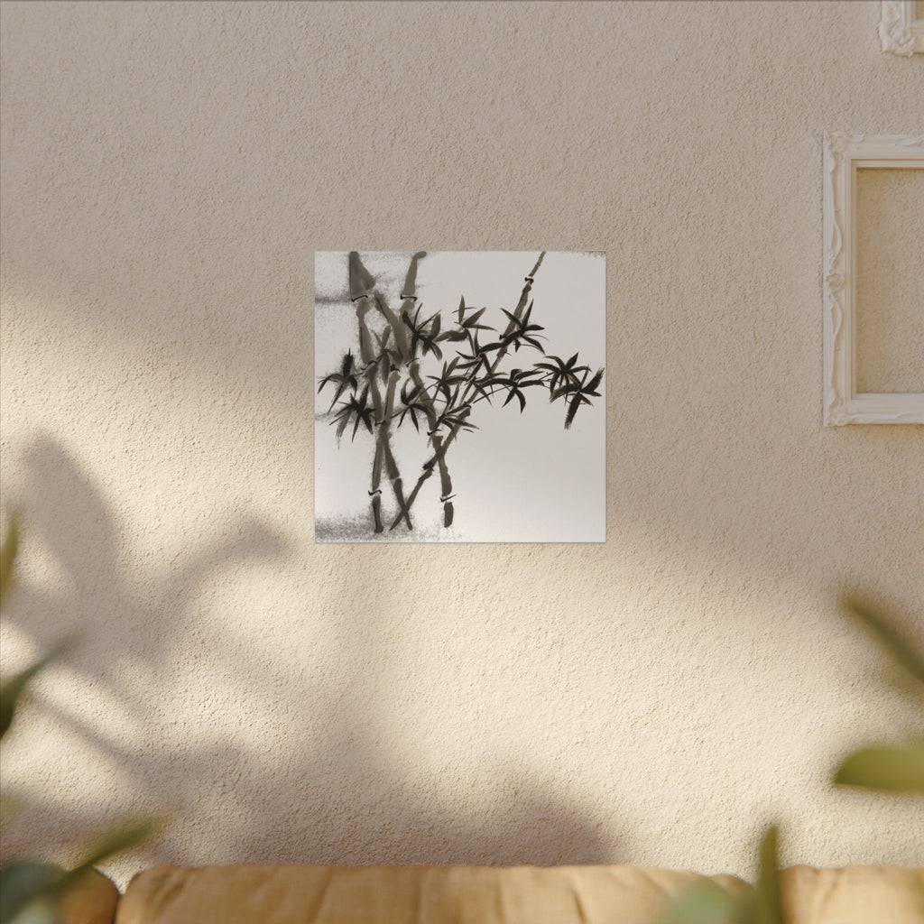 Bamboo Ink Painting Canvas